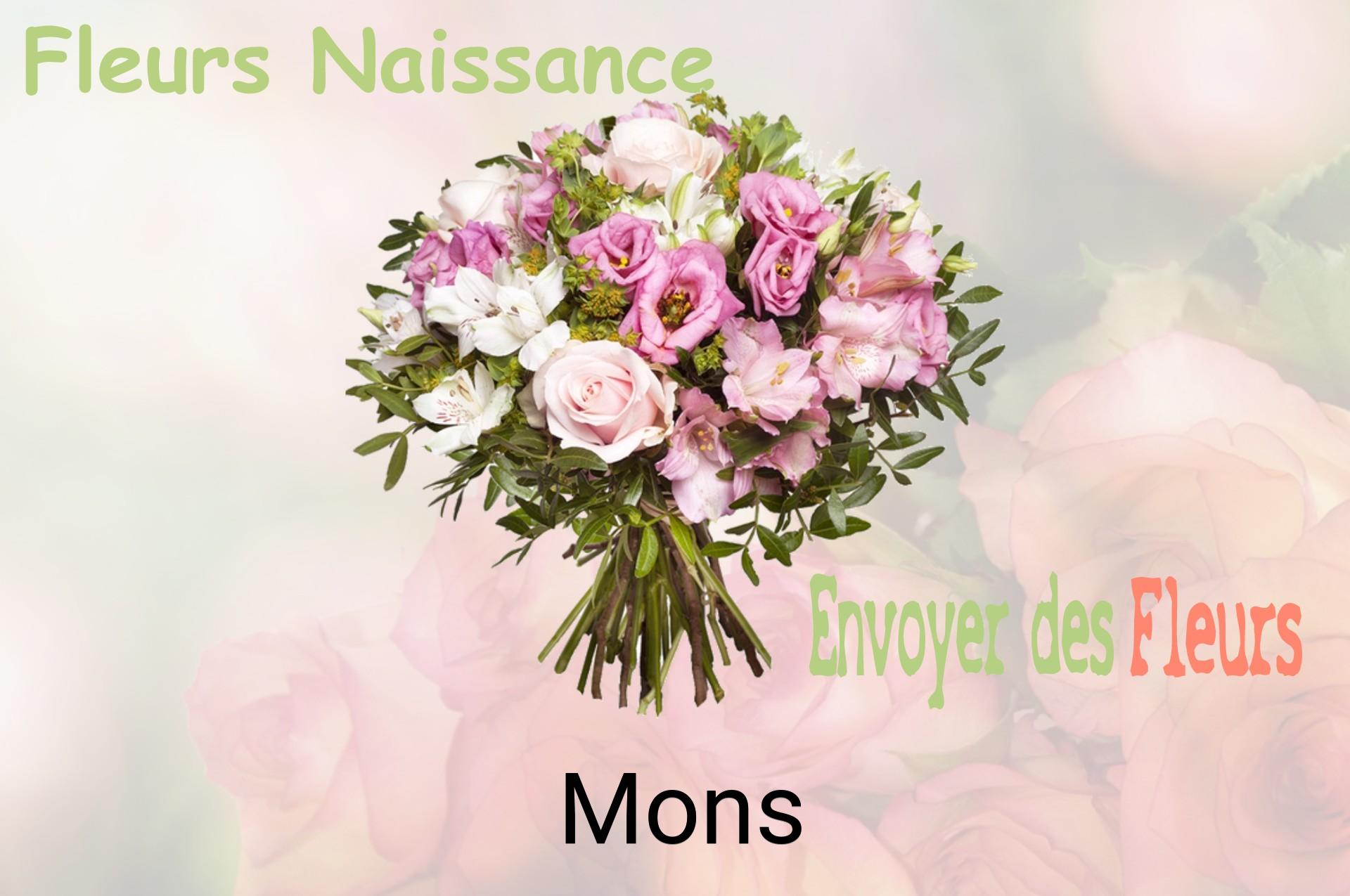 Bouquet de fleurs de naissance livré à Mons