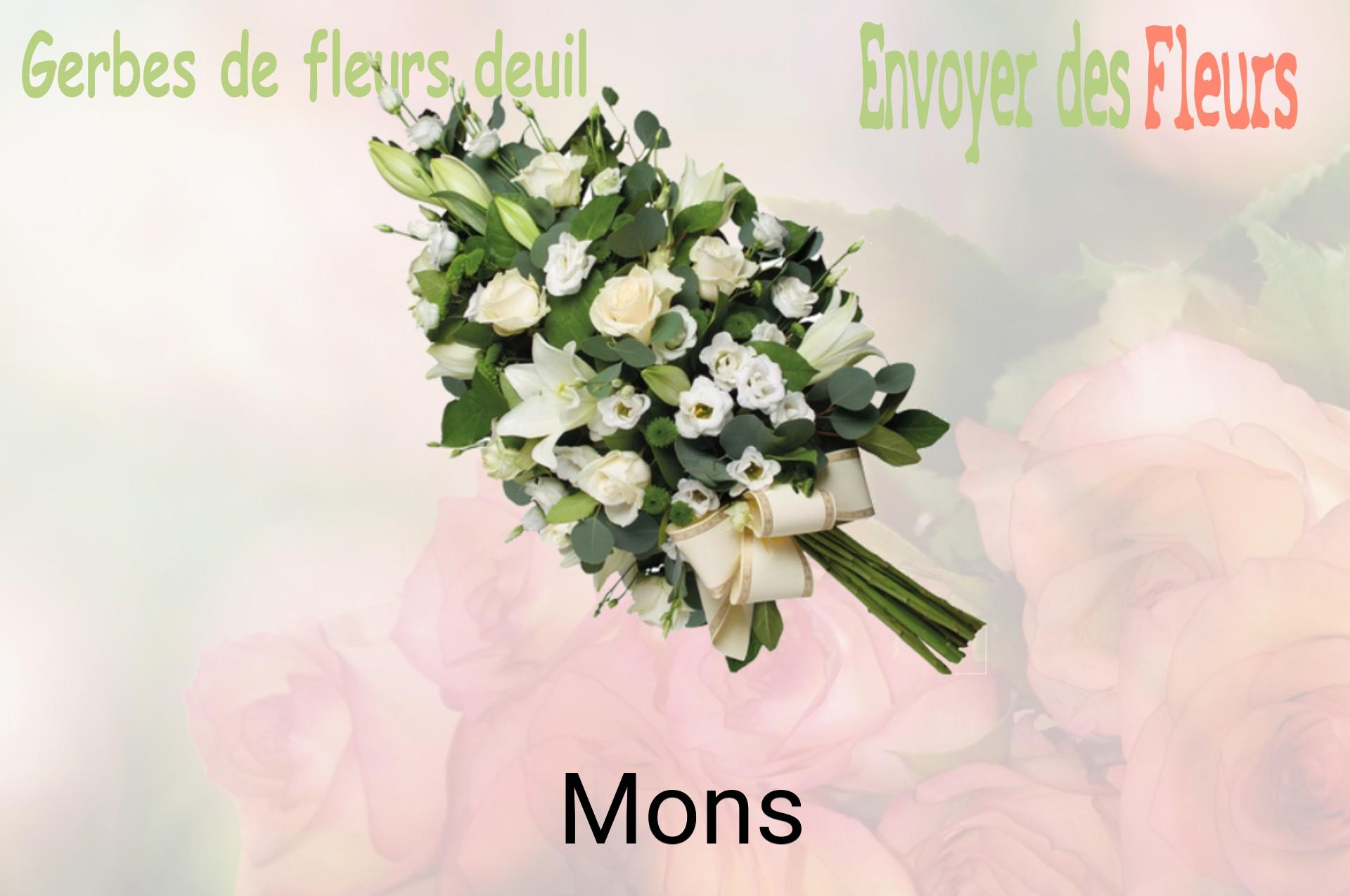 Gerbe de fleurs de deuil livrée à Mons